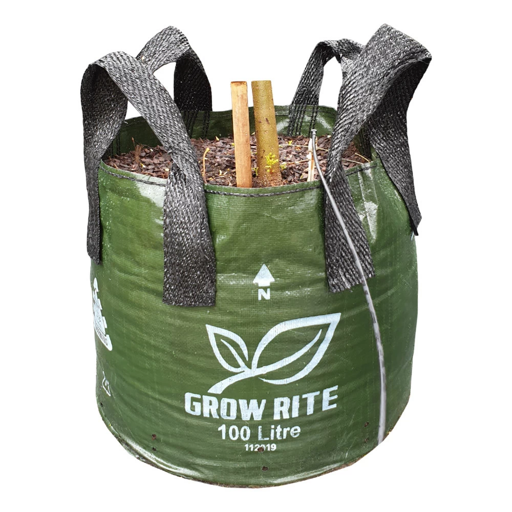 XHD Woven Plastic Plant Bag With 4 Handles, 100L 3 XHD Woven Plastic Plant Bag With 4 Handles, 100L