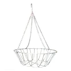 Woven Wire Hanging Basket With Chain Hanger